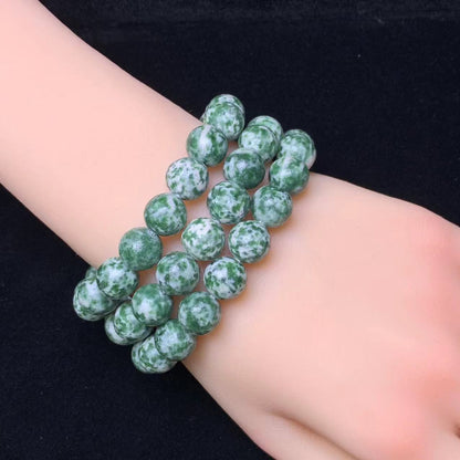 Green Dots Jasper Bracelet 10mm 1pc (SL341)
