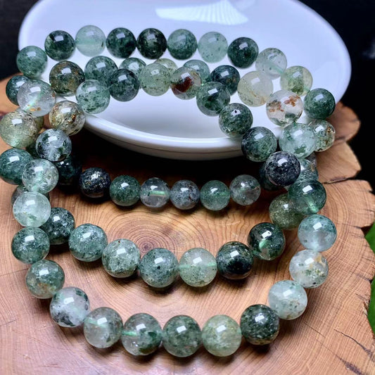 Green Mica Bracelet 8mm 1pc (SL398)
