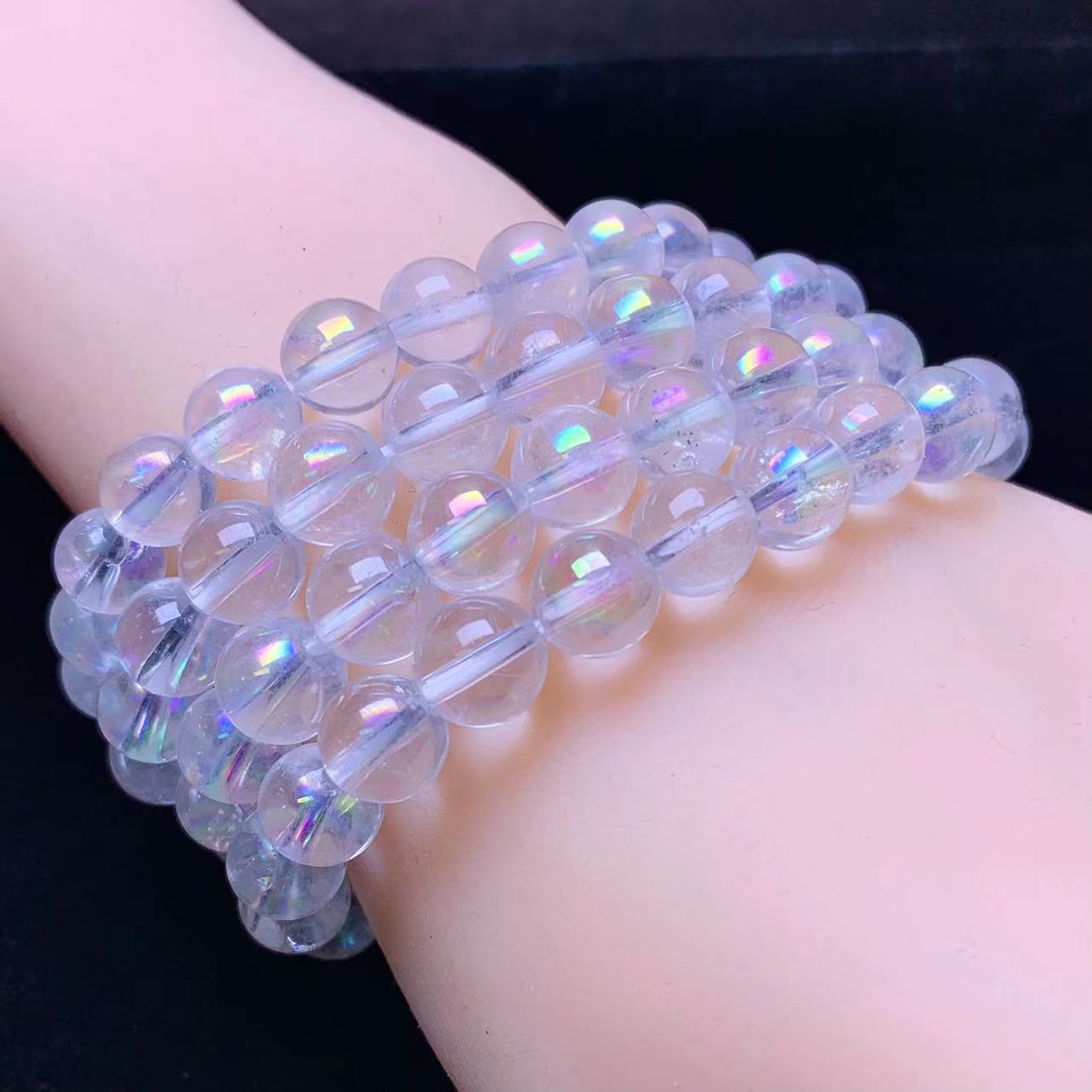 Aura Clear quartz Bracelet 8mm 1pc (SL388)