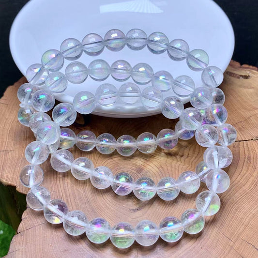 Aura Clear quartz Bracelet 8mm 1pc (SL388)