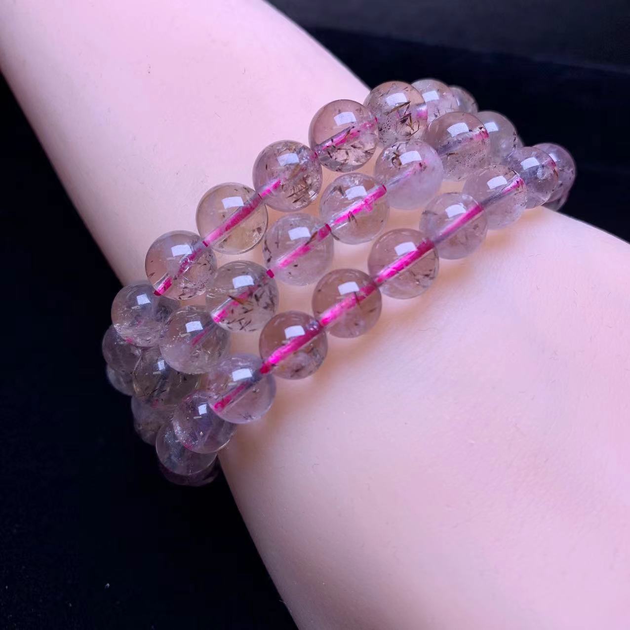 Purple rutile quartz Bracelet  1pc (SL390)