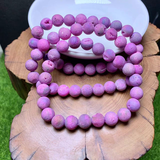 Aura Pink Sphalerite 8mm 1pc (SL394)