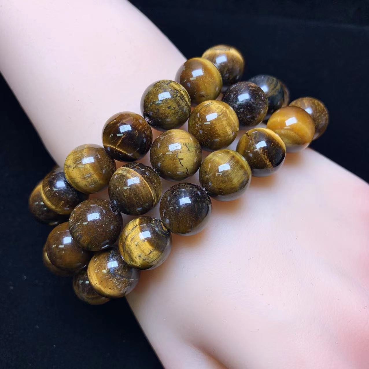 Tiger Eye Bracelet 12mm 1pc (SL453)