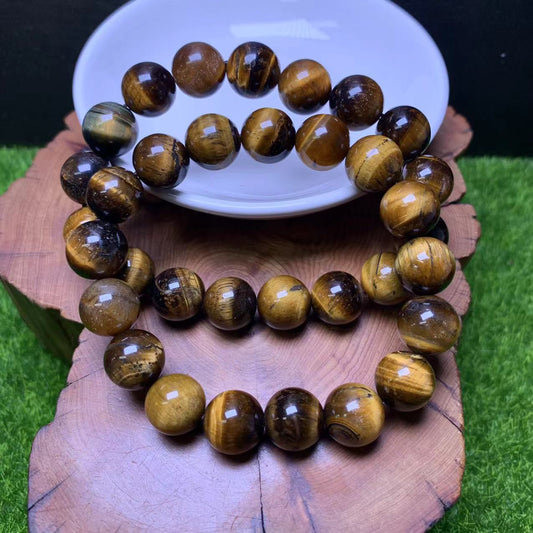 Tiger Eye Bracelet 12mm 1pc (SL453)