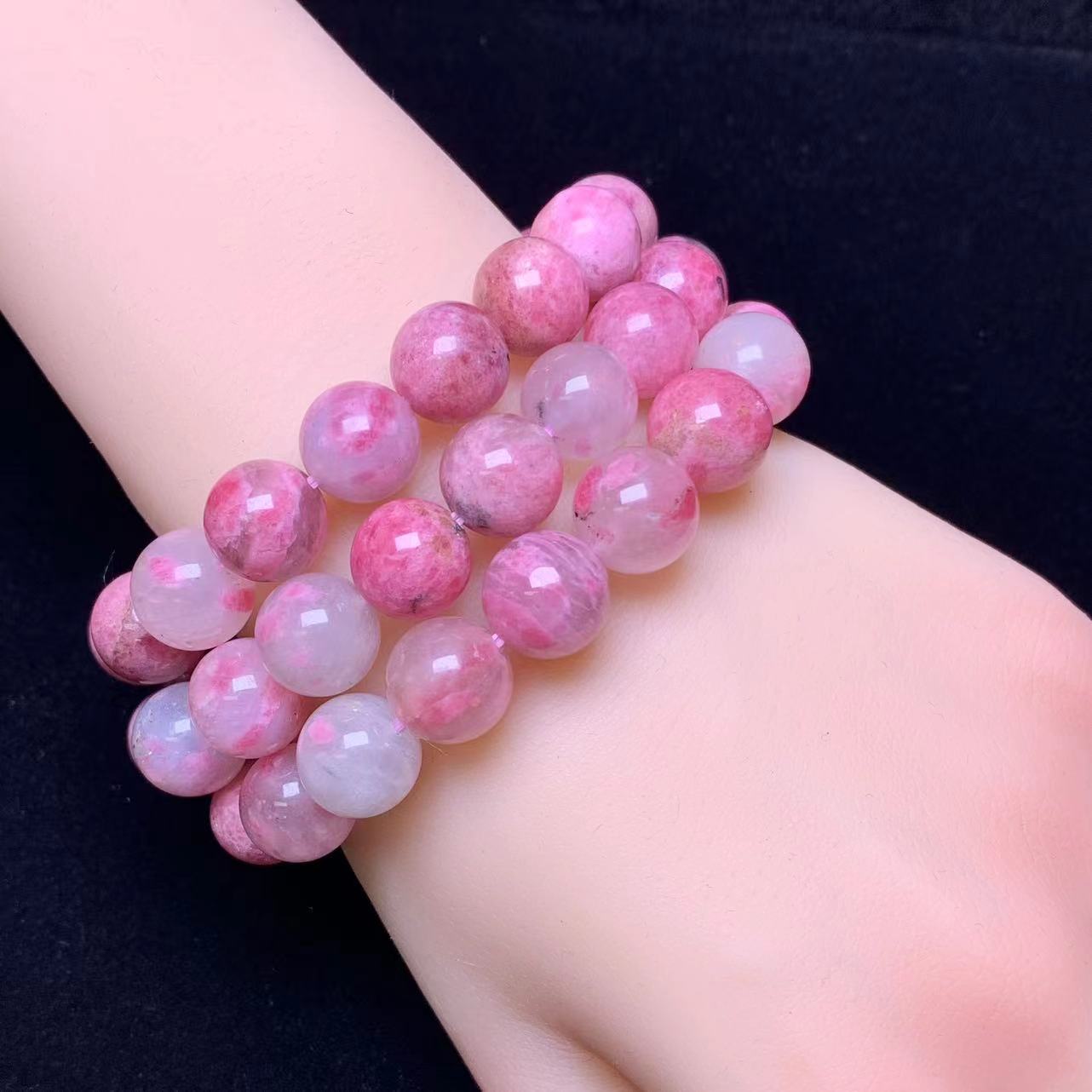 Sakura Rain Rhodonited  Bracelet 11mm 1pc (SL460)