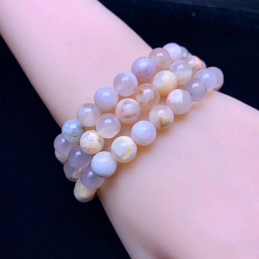 Flower Agate Bracelet 8mm 1pc (SL442)