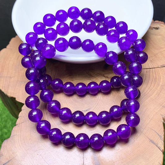 Purple Chalcedony(DYED) Bracelet 8mm 1pc (SL4476)