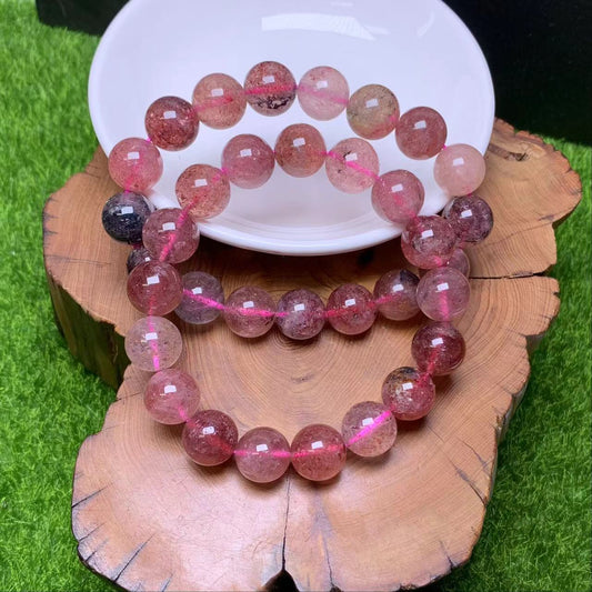 Strawberry Quartz Bracelet  12mm 1pc (SL441)