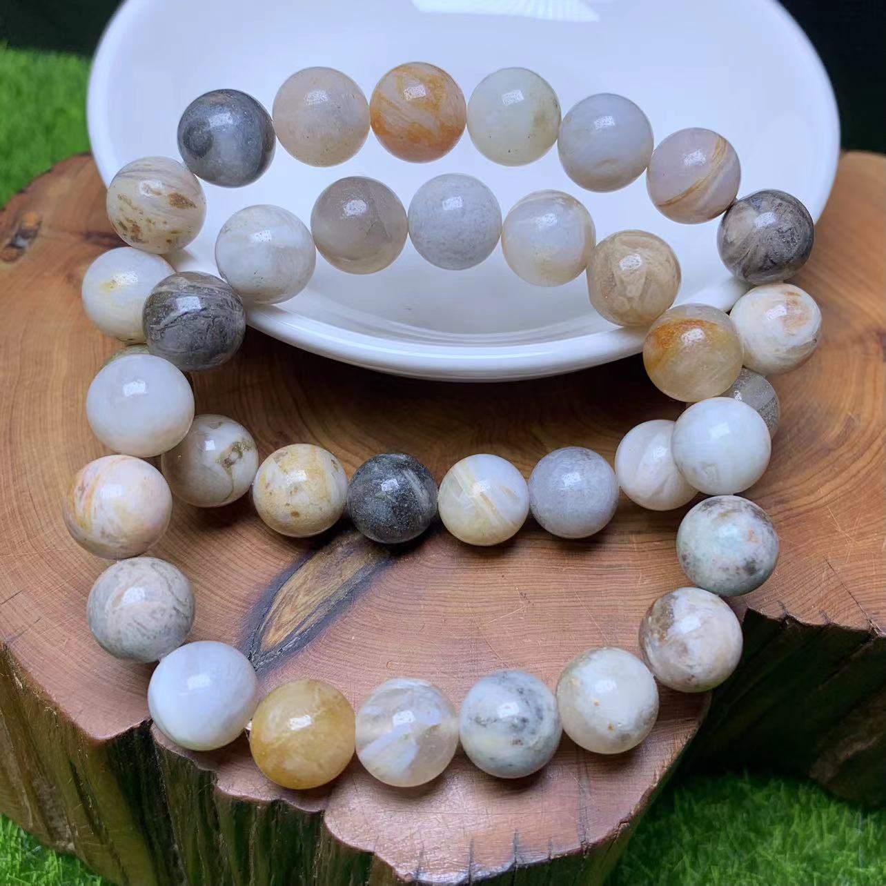 Bamboo Agate Bracelet 10mm 1pc (SL434)