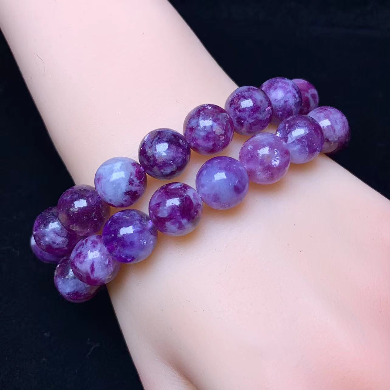 Purple Emerald Quartz Bracelet 11mm 1pc (SL435)
