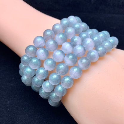 Galaxy selenite（dyed) bracelet 8mm 1pc(SL479)