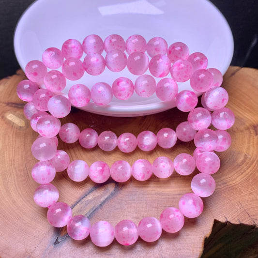 Sakura Rain Selenite(dyed) bracelet 8mm 1pc(SL476)