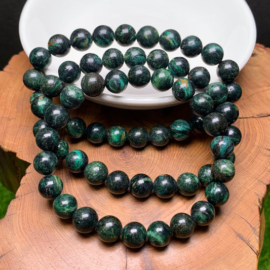 Green Emerald Mica bracelet 8mm 1pc(SL487)