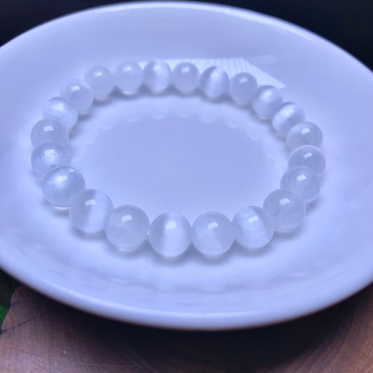 Selenite bracelet 8mm 1pc(SL502)