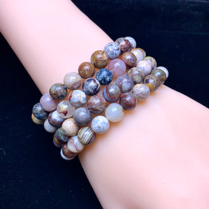 Mexican agate bracelet 8mm 1pc(SL504)