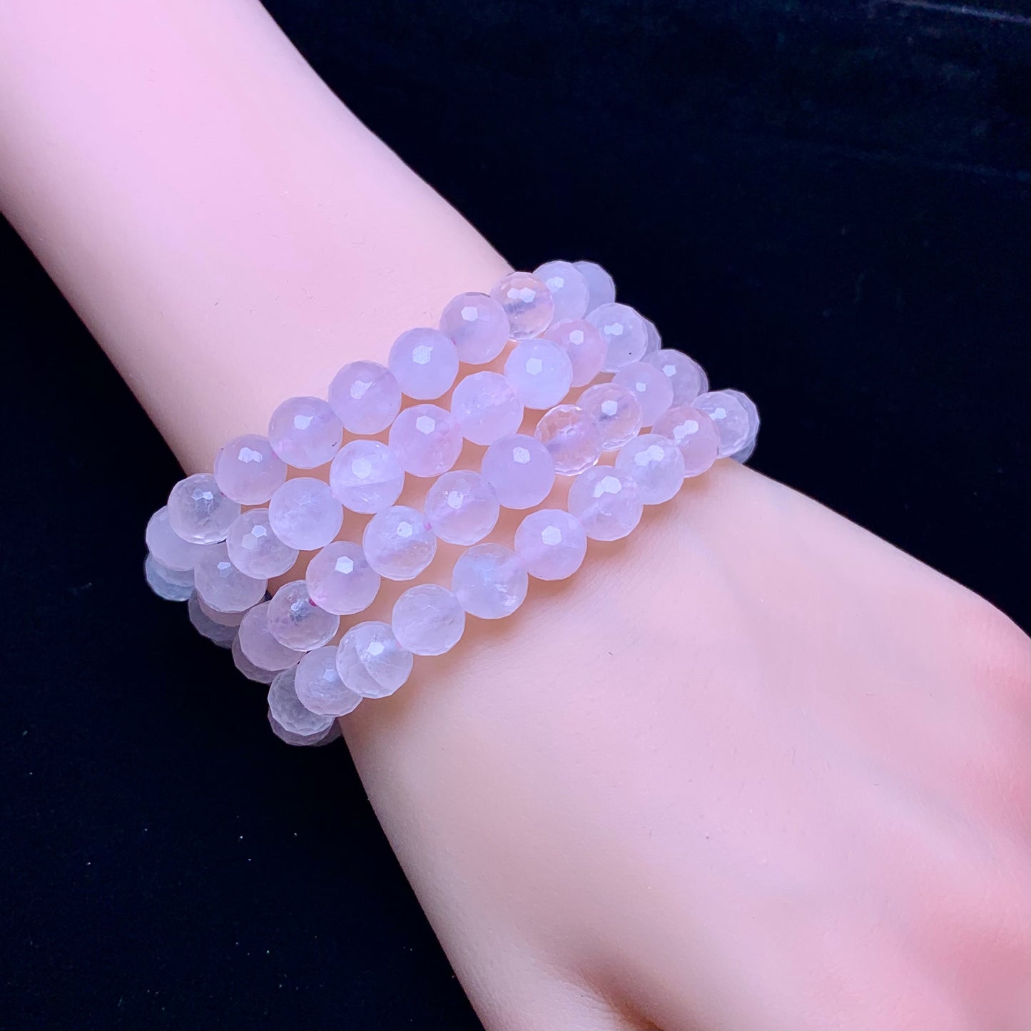 Rose quartz facet bracelet 8mm 1pc(SL506)