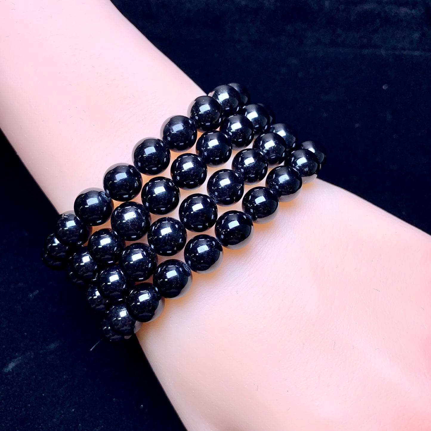 Black tourmaline bracelet 8mm 1pc(SL497)