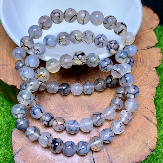 Dragon Vein Agate bracelet 8mm 1pc (SL131)
