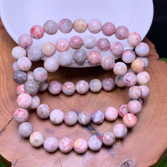 Cinnabar raw bracelet 8mm 1pc(SL540)