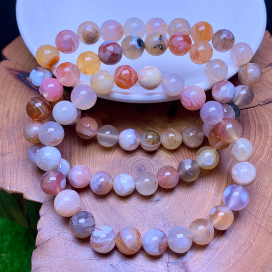 Ice Floats Flower agate bracelet 8mm 1pc(SL505)