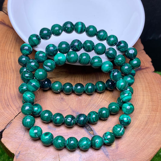 Malachite(with natural crackle) bracelet 8mm 1pc(SL543)