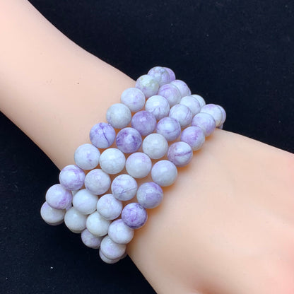 Purple turquoise bracelet 10mm 1pc(SL554)