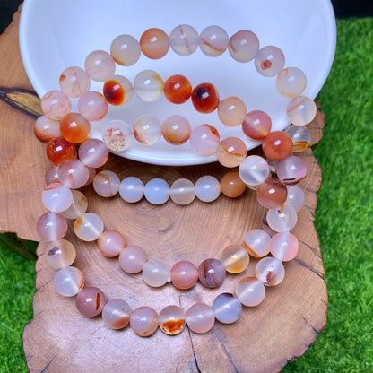 Red Flower Agate bracelet 8mm 1pc (SL139)