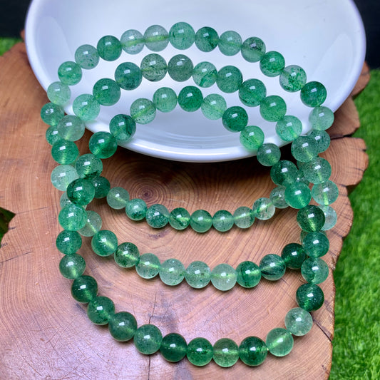 Green Strawberry Quartz bracelet 5-6mm 1pc (SL141)