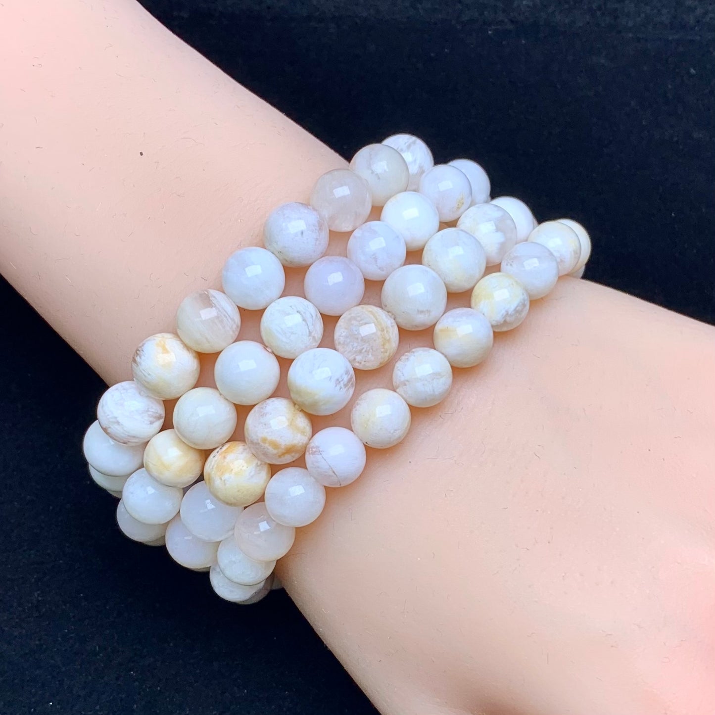 Snowflake Garden Quartz bracelet 8-9mm 1pc(SL561)