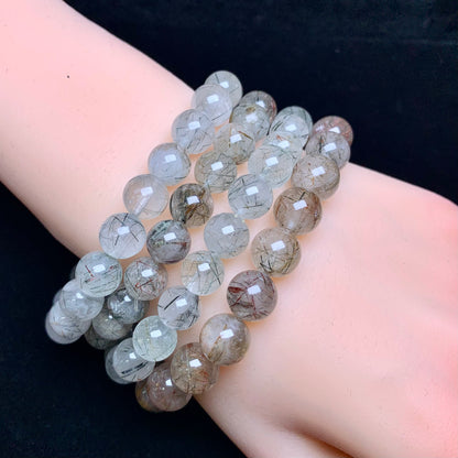 Rutile  bracelet 9mm 1pc(SL574)
