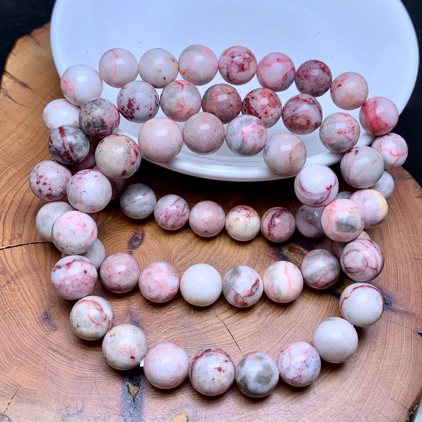 Cinnabar raw bracelet 9mm 1pc(SL573)