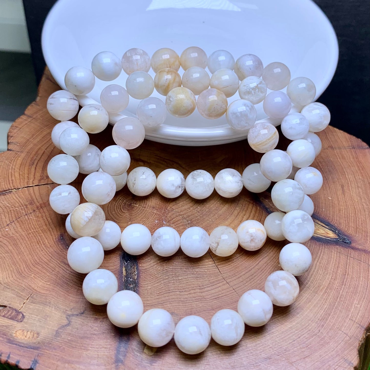 Snowflake Garden Quartz bracelet 8-9mm 1pc(SL561)