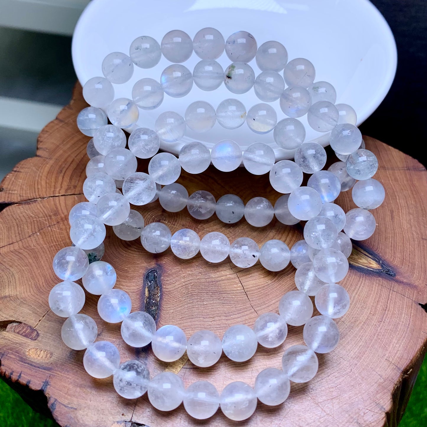 Blue moonstone bracelet 8mm 1pc (SL570)