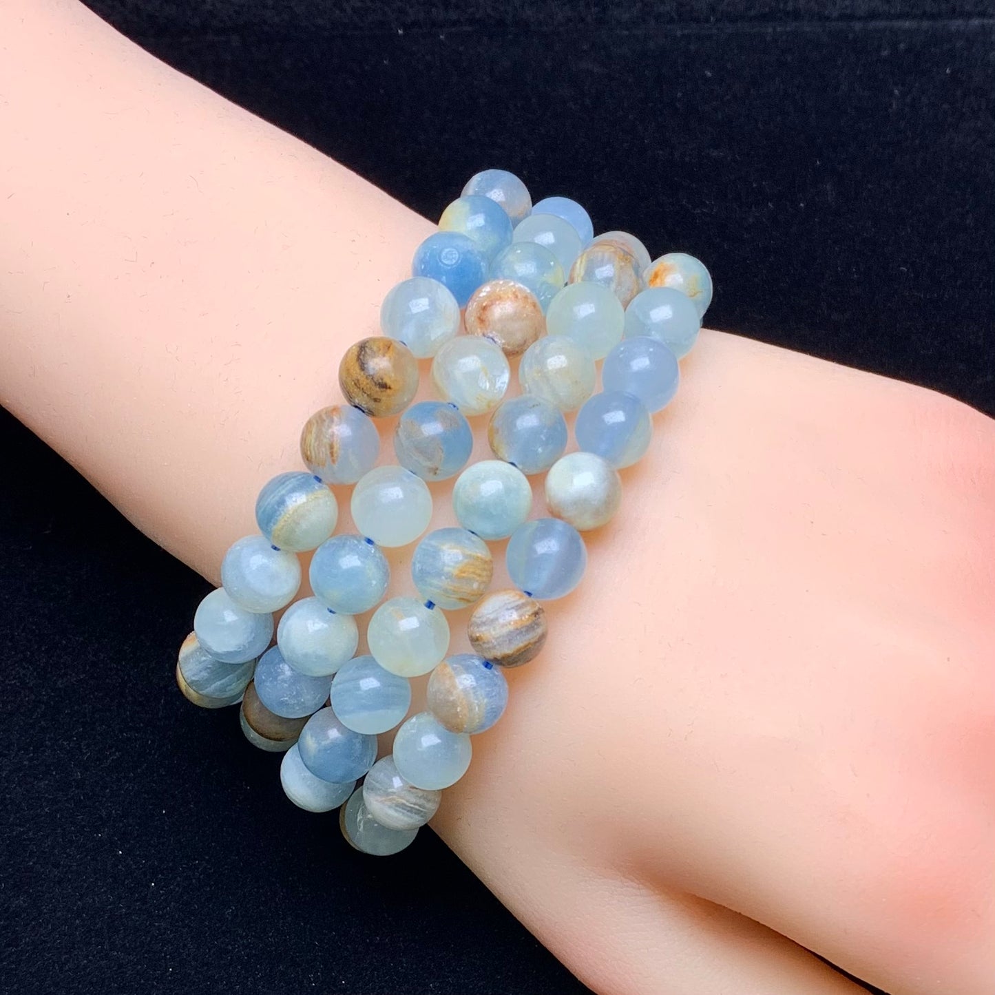 Blue onyx bracelet 8mm 1pc(SL572)
