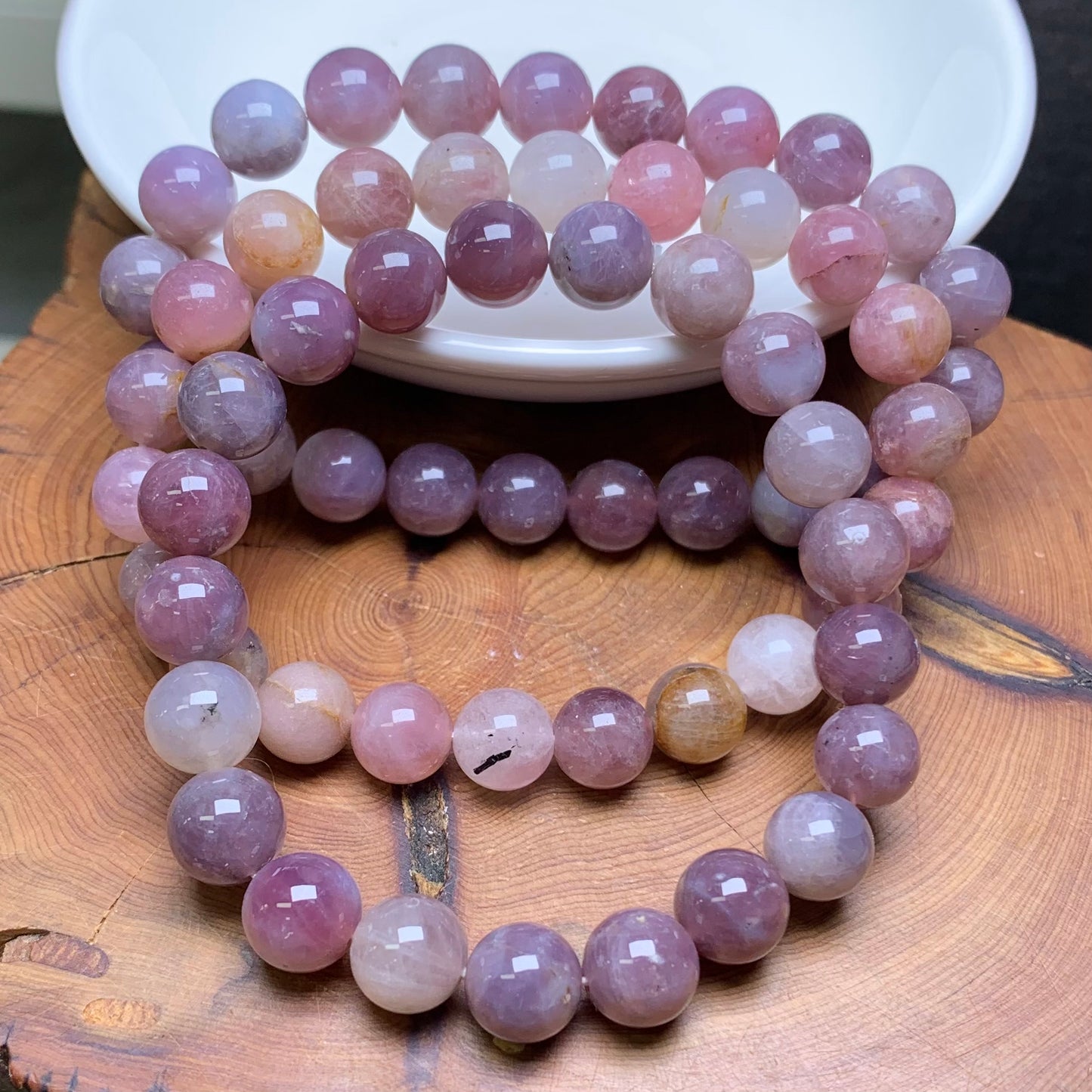 Madagascar Rose Quartz bracelet 8mm 1pc(SL563)