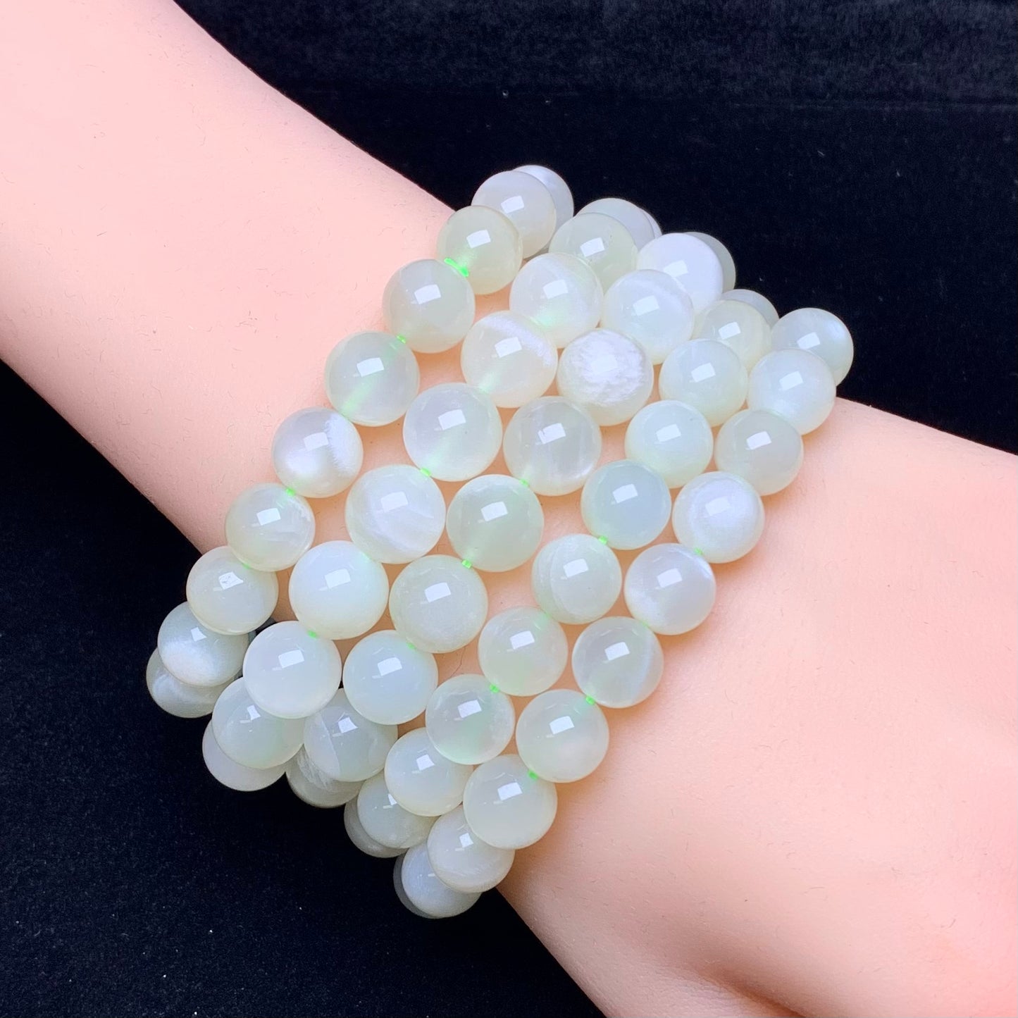 Green moonstone  bracelet 9mm 1pc(SL575)