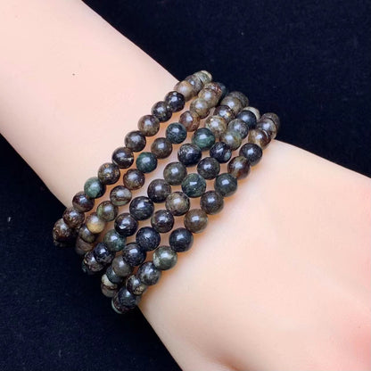 Black golden mica bracelet 6mm 1pc(SL512)