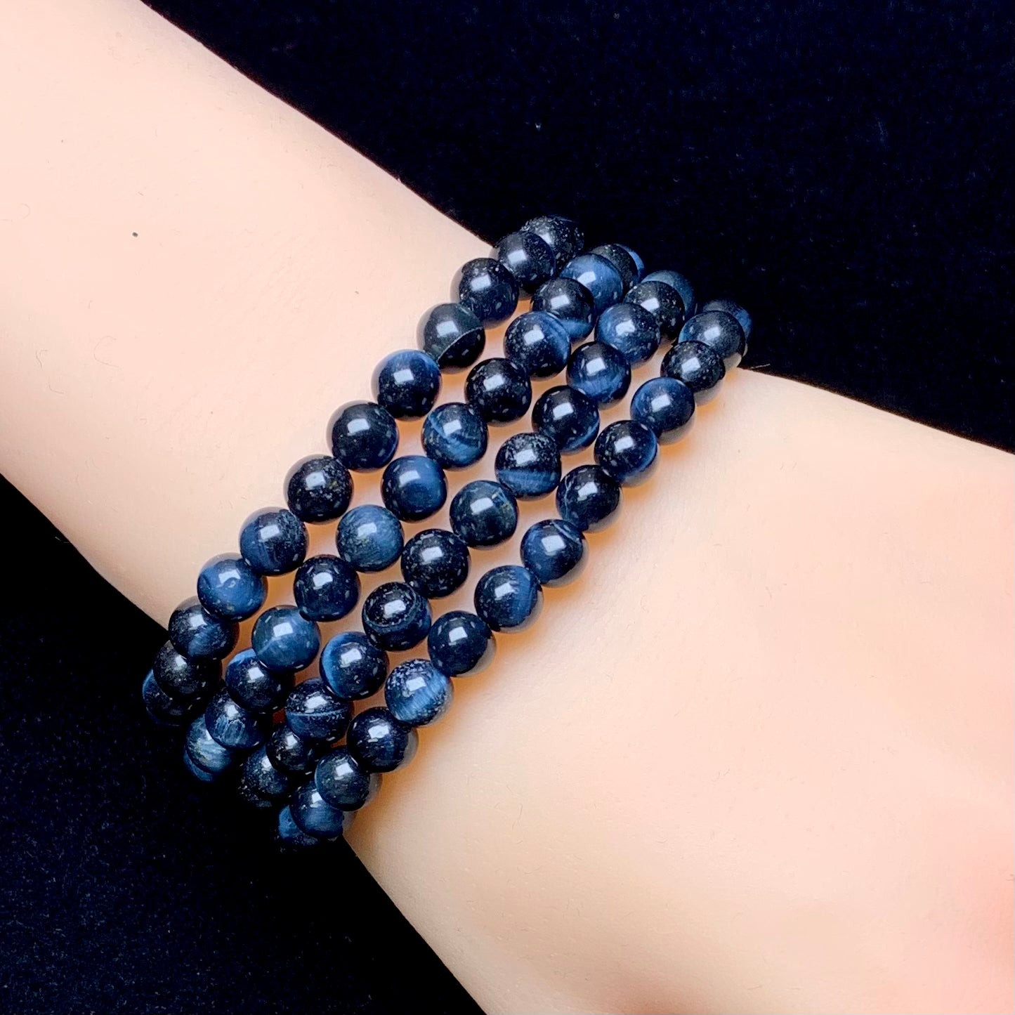 Blue Tiger Eye Bracelet 6mm 1pc (SL535)