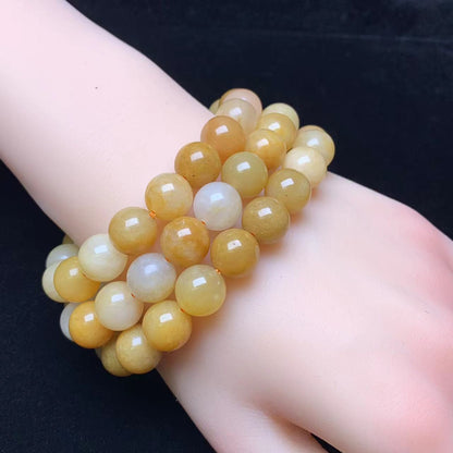 Golden Lace Jade bracelet 10mm 1pc(SL511)