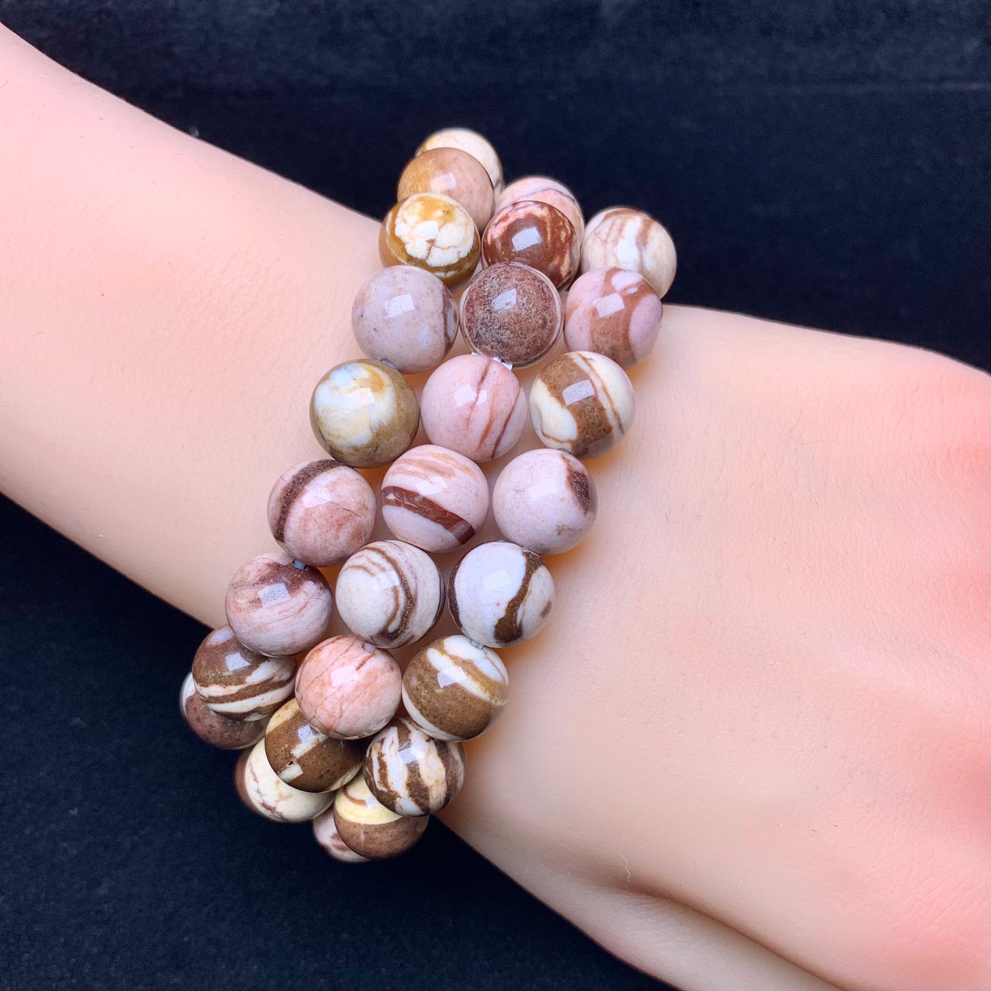 Australia Zebra Jasper Bracelet 10mm 1pc (SL581)
