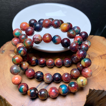 Colorful Candy Chalcedony（DYED） Bracelet 10mm 1pc (SL597)