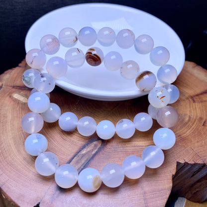 Black Flower Agate Bracelet 10mm 1pc (SL598)