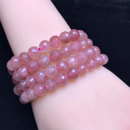 Strawberry Quartz Facet Bracelet 8mm 1pc(SL618)