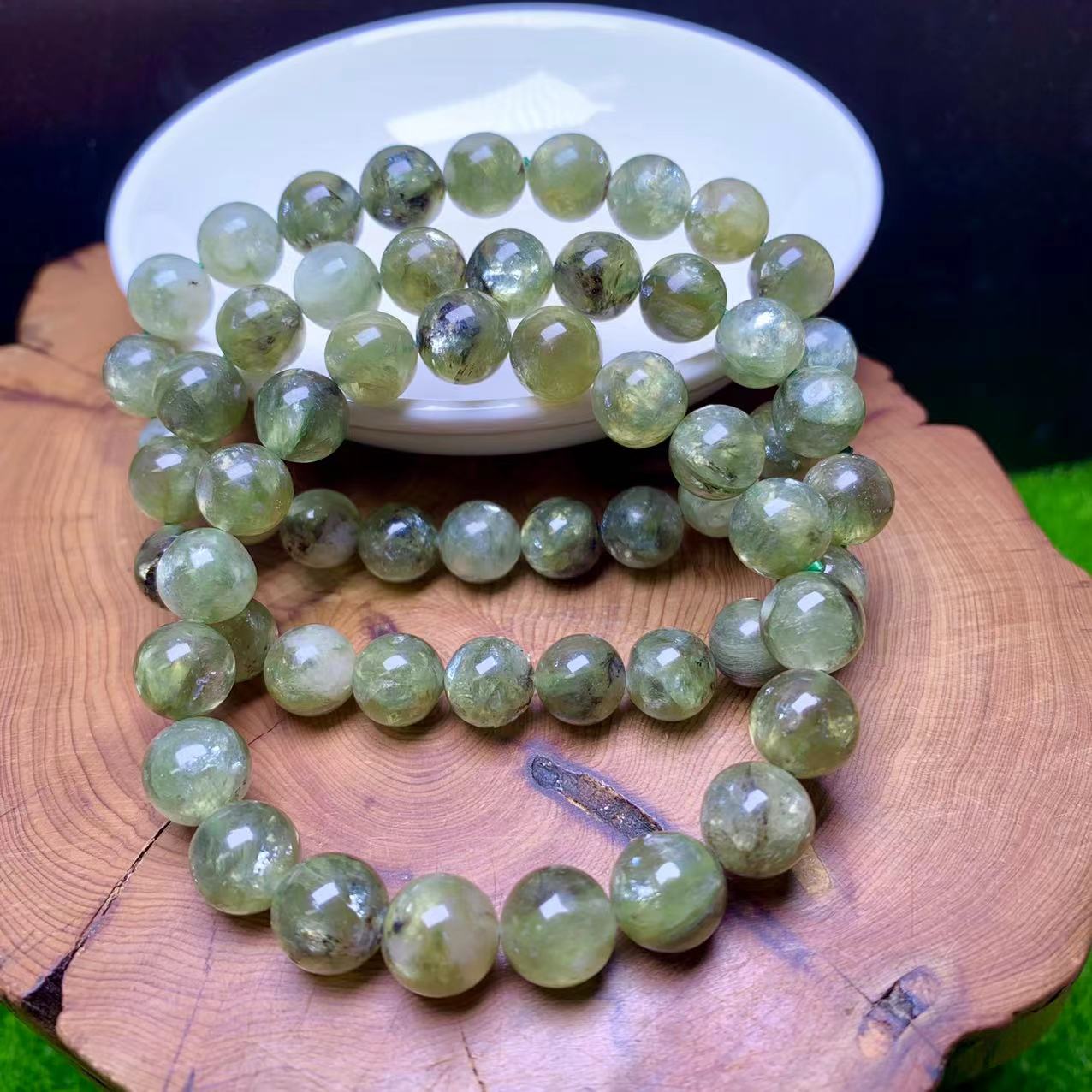 Aurora Mirage Green Emerald Quartz Bracelet 9mm 1pc (SL617)