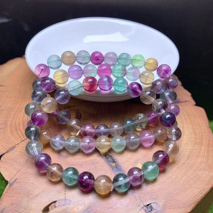 Rainbow Fluorite Bracelet 7mm 1pc (SL615)