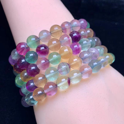 Rainbow Fluorite Bracelet 7mm 1pc (SL615)
