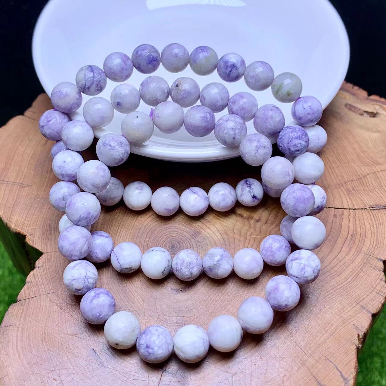 Purple turquoise Bracelet 8mm 1pc (SL611)