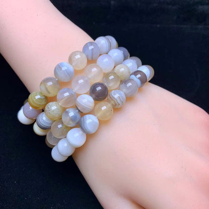 Botswana Agate Bracelet 9mm 1pc (SL610)