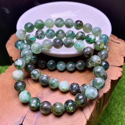 Green Emerald Quartz Bracelet 9mm 1pc (SL609)