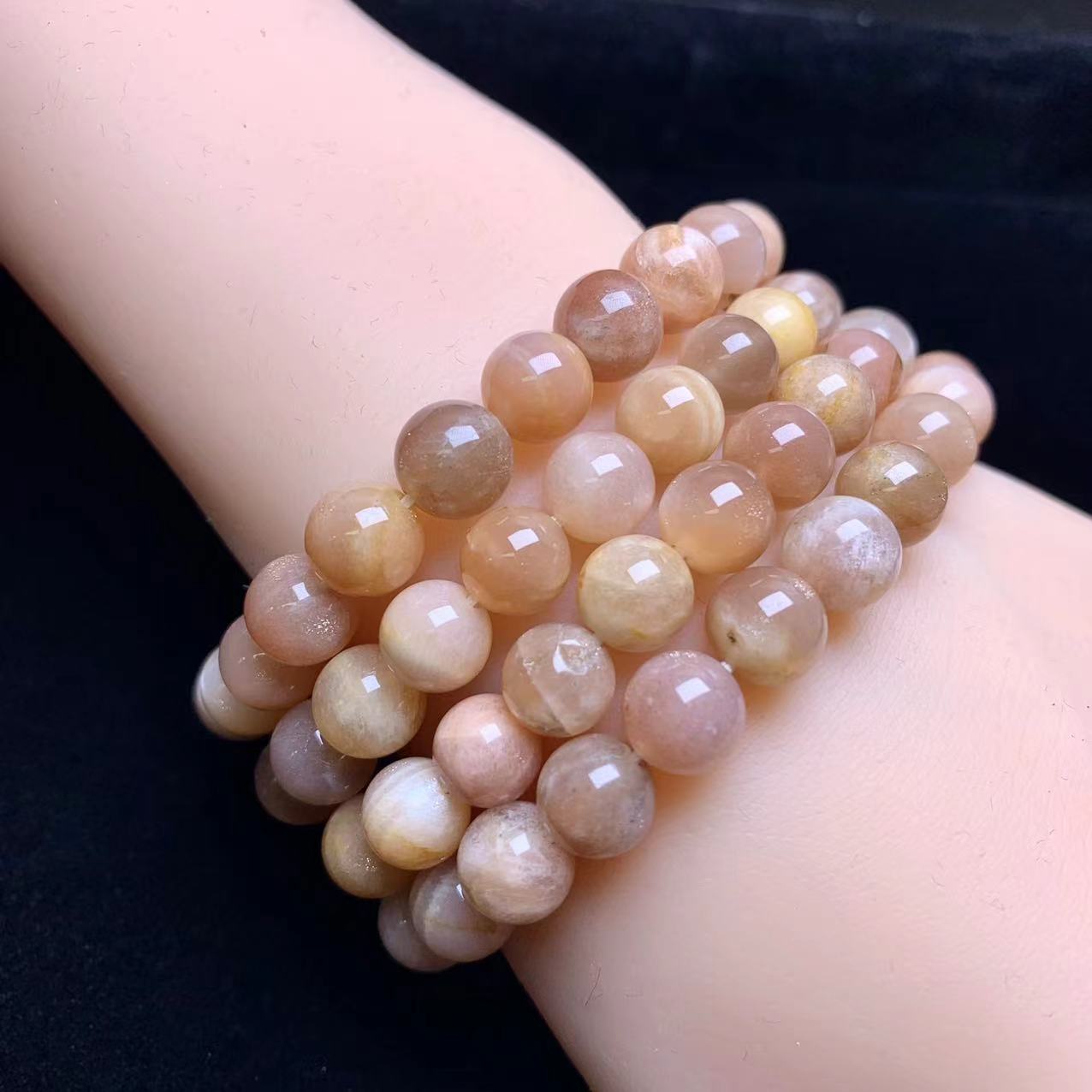 Peach moonstone Bracelet 8mm 1pc (SL605)